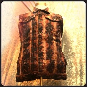 Urban Outfitters (Kill City) Snakeskin Print Vest